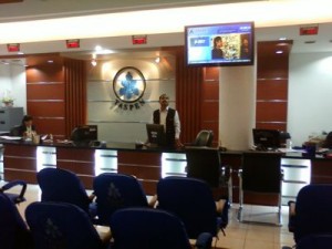 Interior tempat mesin antrian taspen digunakan