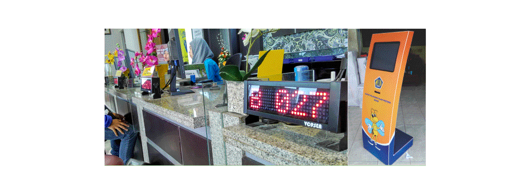 display mesin antrian kantor pajak