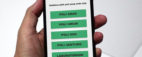tampilan mesin antrian android pada perangkat android